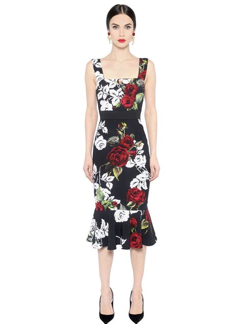 dolce gabbana dress rosa|dolce gabbana red rose dress.